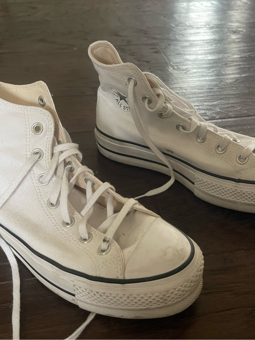 Converse White High-Top Canvas Sneakers